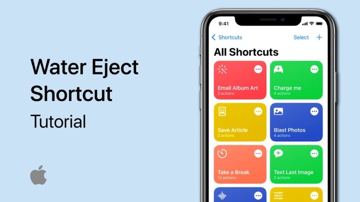 Use a Shortcut to eject water